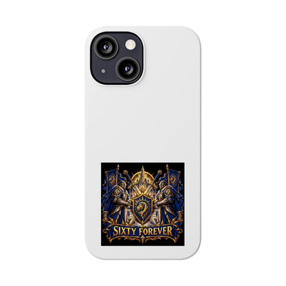 Slim Phone Case — "Sixty Forever" Shield Knight Graphic