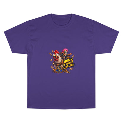 Gamer Chicken "Honk If You’re Leveling" T‑Shirt