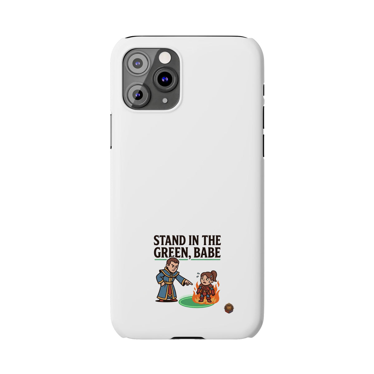 Stand in the Green, Babe Slim Phone Case — Funny Golf Cartoon Phone Cover