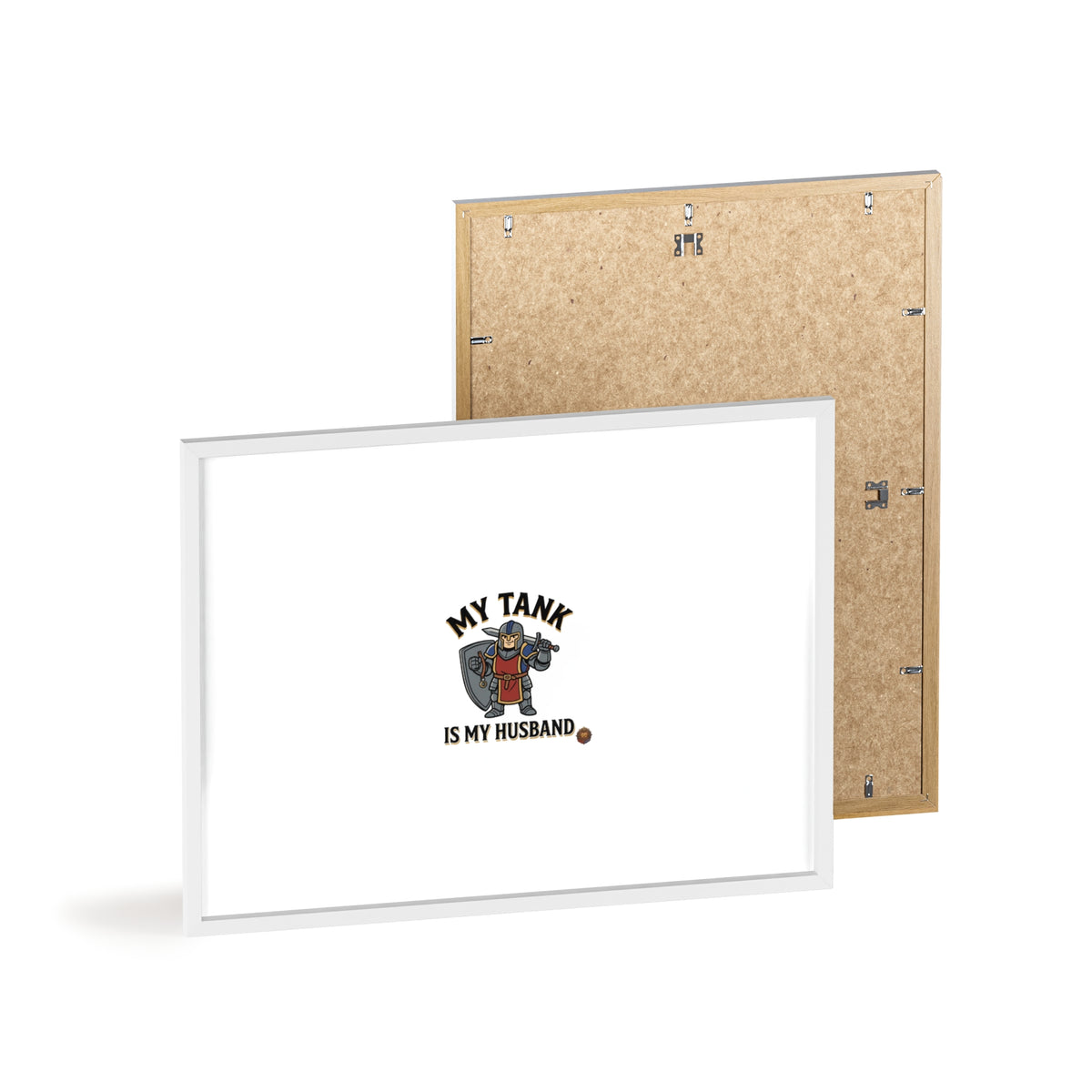 Framed Poster “My Tank Is My Husband” - Military Tank Lover Wall Art