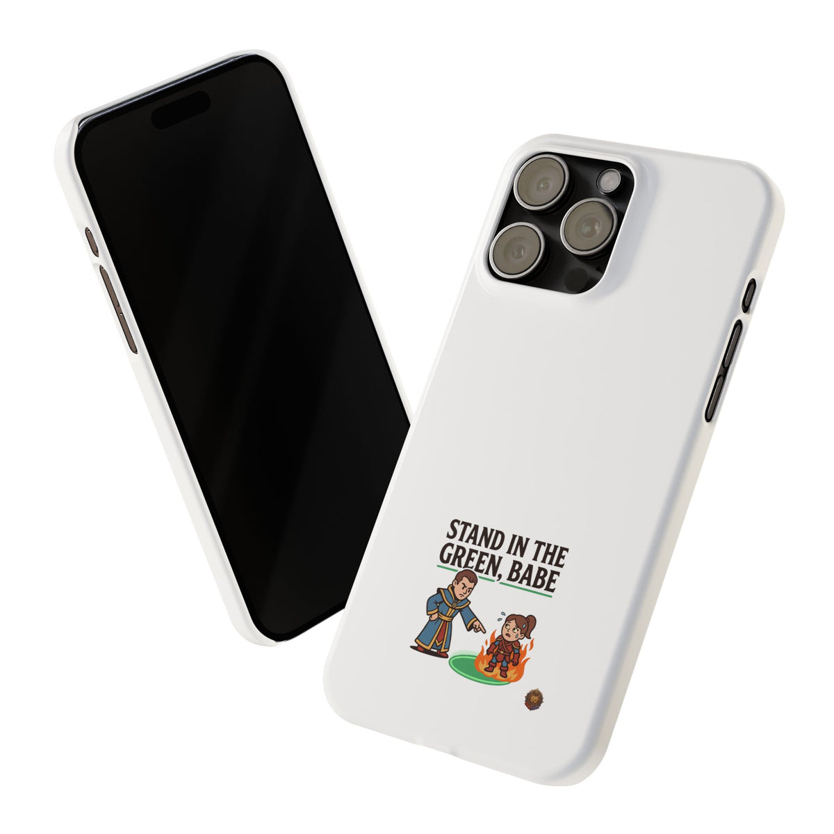 Stand in the Green, Babe Slim Phone Case — Funny Golf Cartoon Phone Cover
