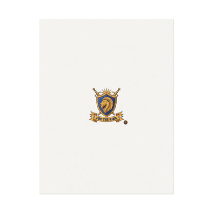Lion Crest Watercolor Poster — 'Bow to the King' Matte Art Print