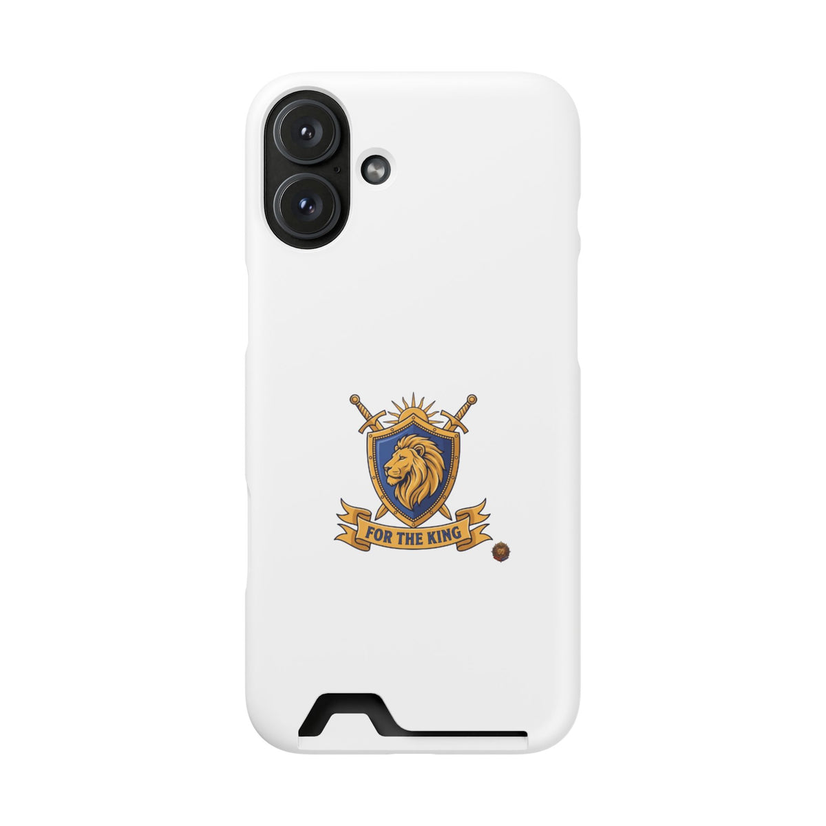 Lion Crest Phone Card Case — 'For The King' Slim Wallet Phone Case