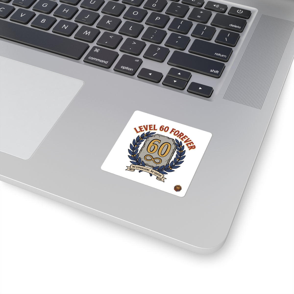 Square Sticker — "Level 60 Forever" 60th Birthday Gaming Milestone Sticker