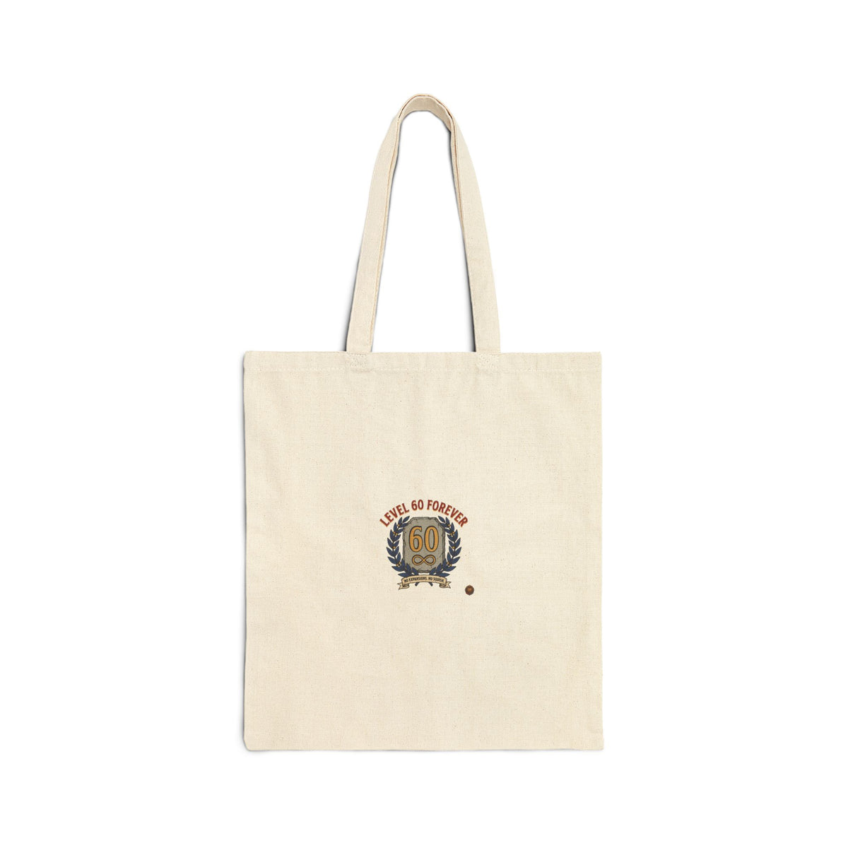 60th Birthday Canvas Tote Bag – "Live, Go Farther" Commemorative Anniversary Gift