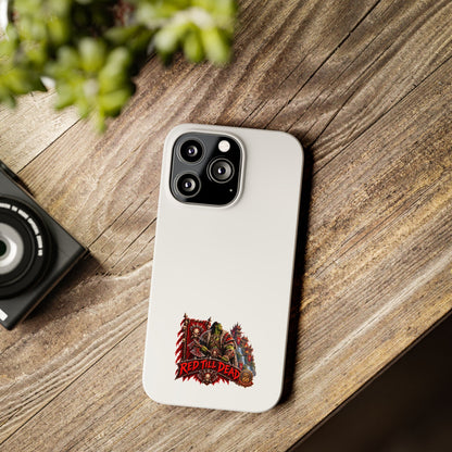Slim Phone Case — “Red Till Dead” Vintage Horror Graphic