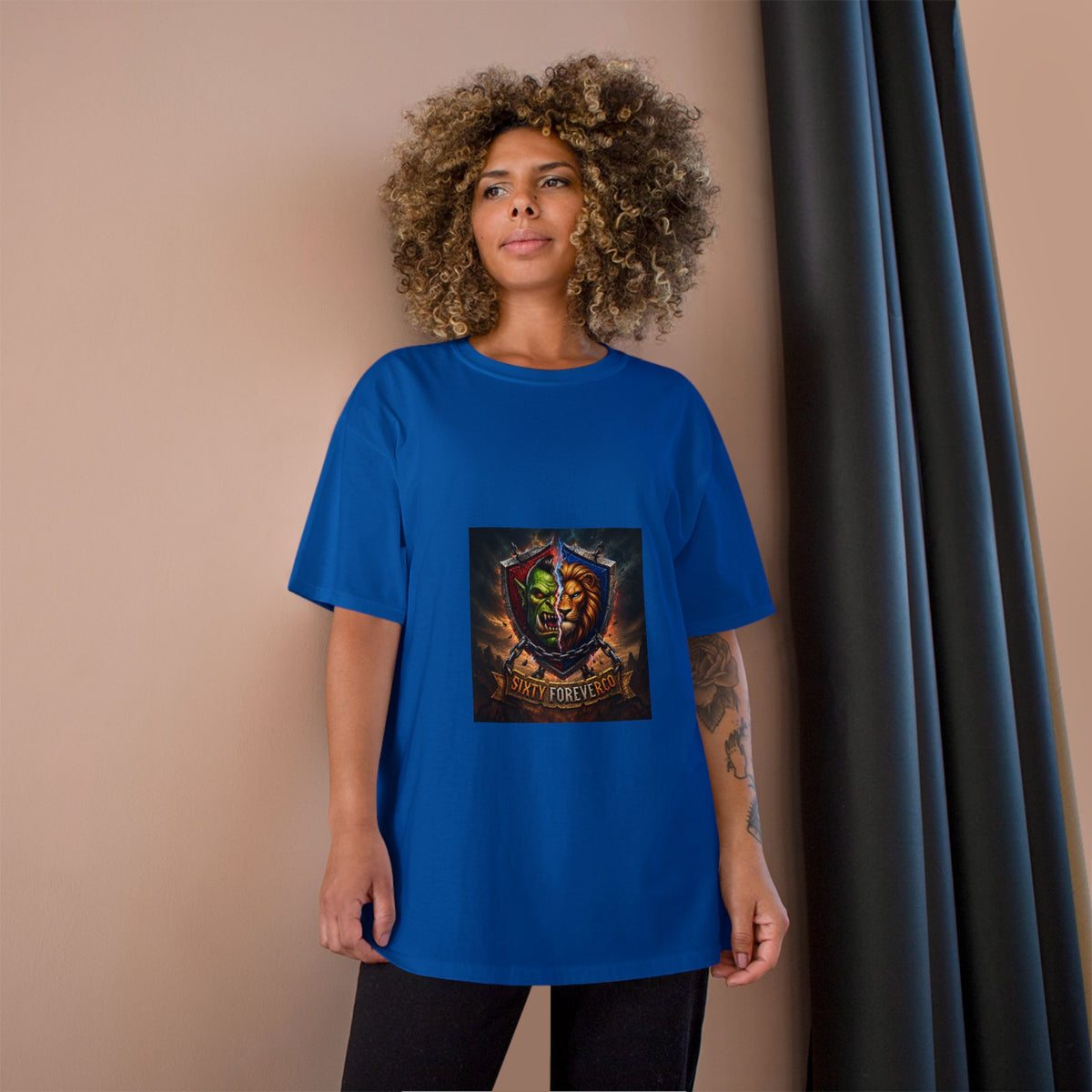 Champion T-Shirt - "Victory Forever" Fantasy Shield Gamer Tee