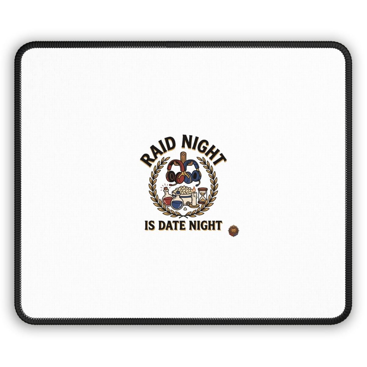 Raid Night Is Date Night Gaming Mouse Pad — Funny Gamer Couple Desk Mat