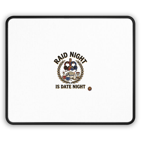 Raid Night Is Date Night Gaming Mouse Pad — Funny Gamer Couple Desk Mat