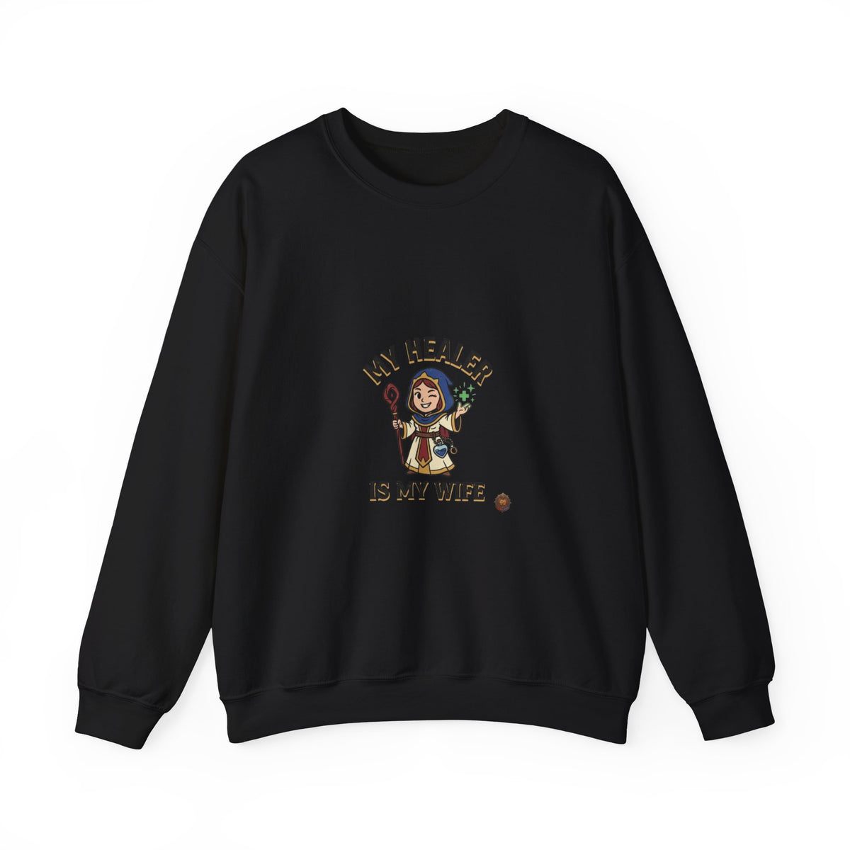 My Healer Is My Wife Sweatshirt — Cute RPG Medic Wife Crewneck