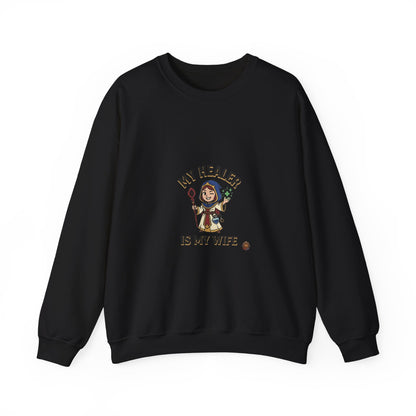 My Healer Is My Wife Sweatshirt — Cute RPG Medic Wife Crewneck