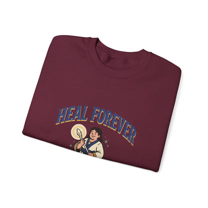 Heal Forever Sweatshirt — Vintage Saint Illustration Crewneck