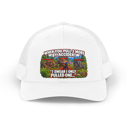 Trucker Hat — Retro Fishing Design: “When You Pull 3 Mobs By Accident I Swear I Only Pulled One”