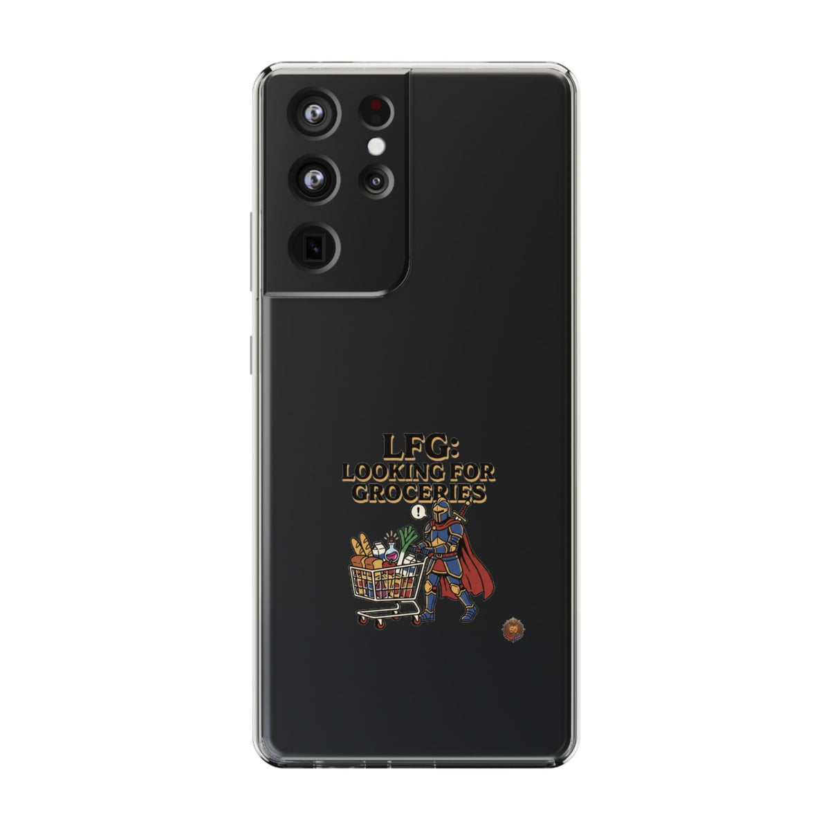 Clear Phone Case — “LFG: Looking For Groceries” Grocery Shopper Design