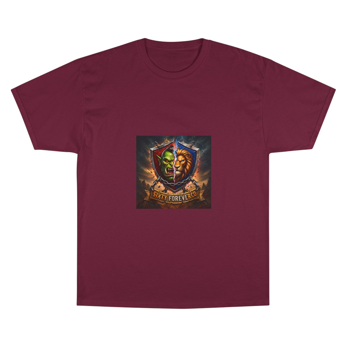 Champion T-Shirt - "Victory Forever" Fantasy Shield Gamer Tee