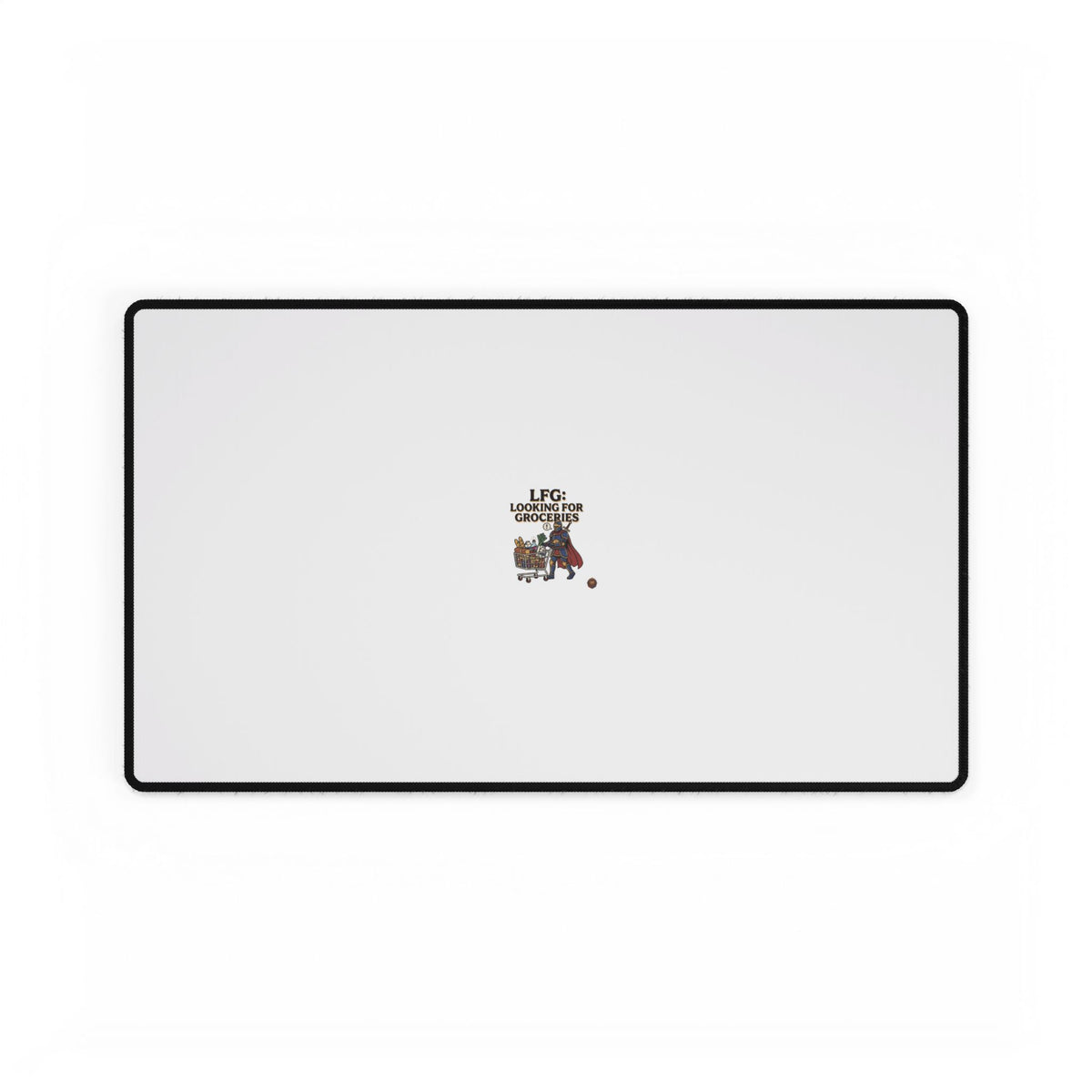 Gaming Desk Mat — 'Rest Before Check' Cute Coffee Cat Extended Mouse Pad