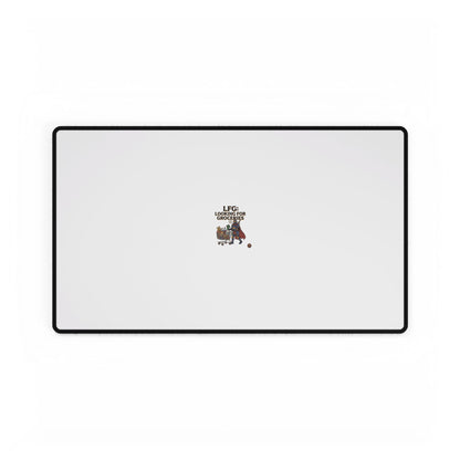 Gaming Desk Mat — 'Rest Before Check' Cute Coffee Cat Extended Mouse Pad