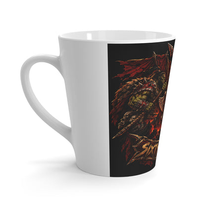 Latte Mug — Heavy Metal Skull & Swords Coffee Cup ("Sixty Forever")