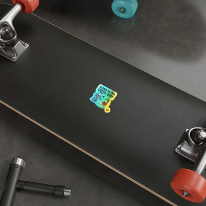 Holographic Die-Cut Sticker — "Stand in the Green, Babe" RPG Spell Sticker