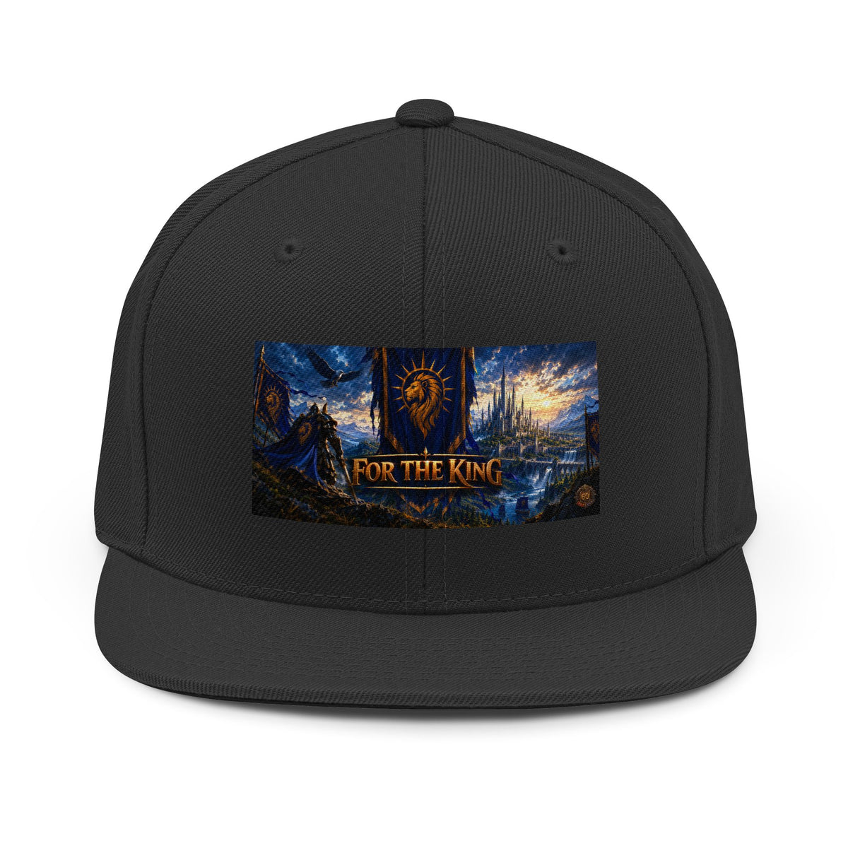 For The King Snapback Hat — Fantasy Alliance Emblem Cap