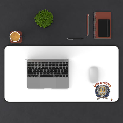 Desk Mat - 'Level 60 Forever' 60th Birthday Celebration Gaming Desk Pad