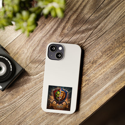 Slim Phone Case — Fantasy Shield Orc & Lion Crest "Sixty Forever"