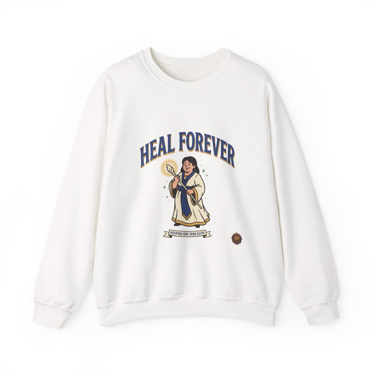 Heal Forever Sweatshirt — Vintage Saint Illustration Crewneck