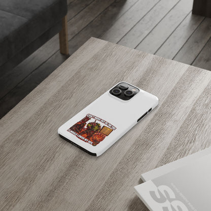 Slim Phone Case — "Can't Move Out of the Fire, It Would Lower My DPS" Gamer Design