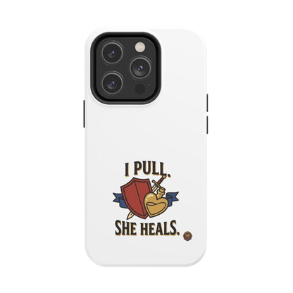 Phone Case — "I Pull, She Heals" RPG Couple Gaming Protective Case