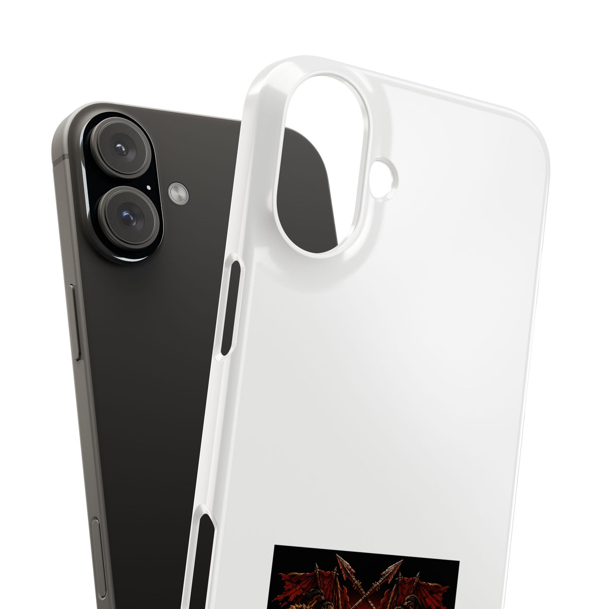 Slim Phone Case — 'Sixty Forever' Gothic Skull & Wings Design