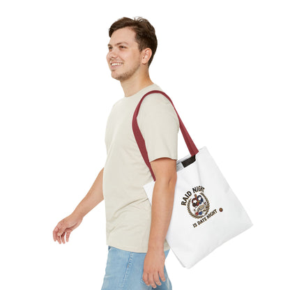 Raid Night Is Date Night Tote Bag — Military Police Themed Canvas Tote