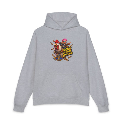 Honk If You’re Leveling Hoodie — Gamer Clown Retro Graphic Hoodie