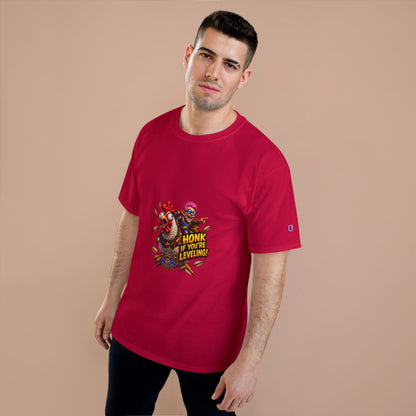 Gamer Chicken "Honk If You’re Leveling" T‑Shirt