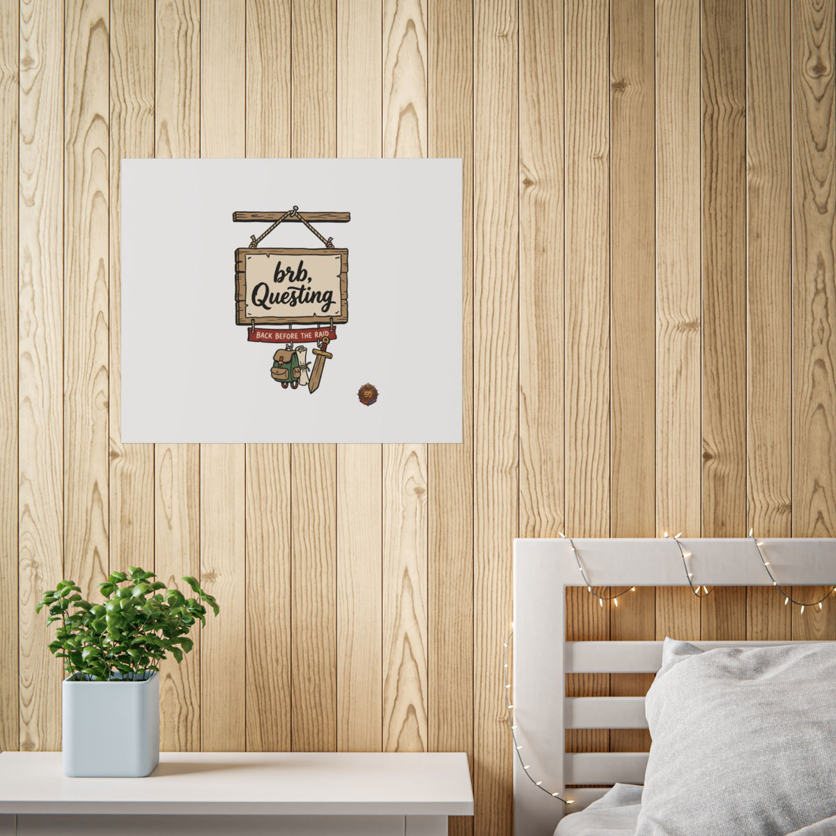 BRB Questing Poster — "Back Before the Raid" RPG Gaming Wall Art