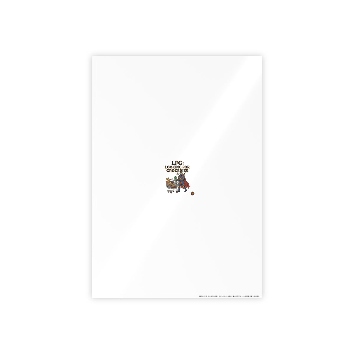 Gloss Poster — "LFG: Looking for Groceries" Humorous Grocery Cart Art Print
