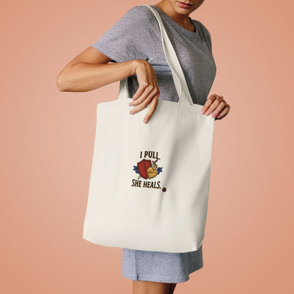 Tote Bag — "I Put a Spell on the Ham" Thanksgiving Witchy Harvest Cotton Tote