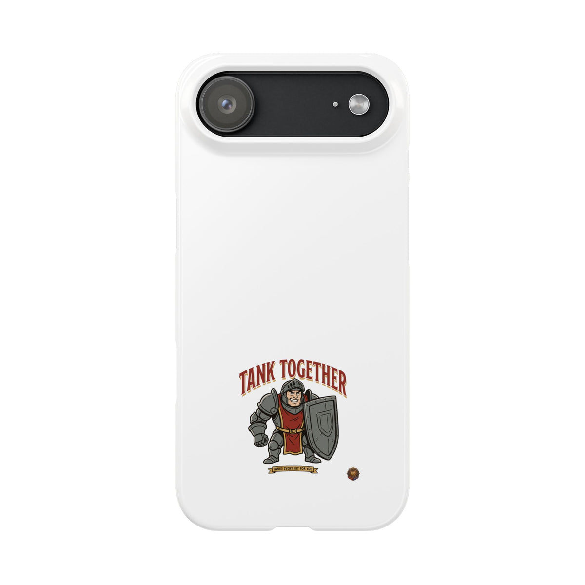 Slim Phone Case — "Tank Together" Medieval Tank Warrior Design