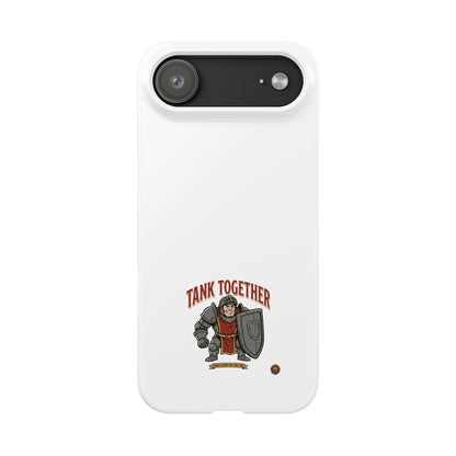 Slim Phone Case — "Tank Together" Medieval Tank Warrior Design