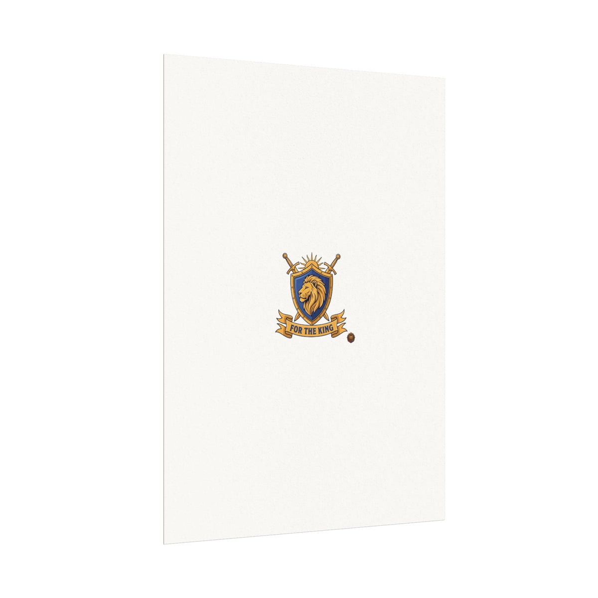Lion Crest Watercolor Poster — 'Bow to the King' Matte Art Print