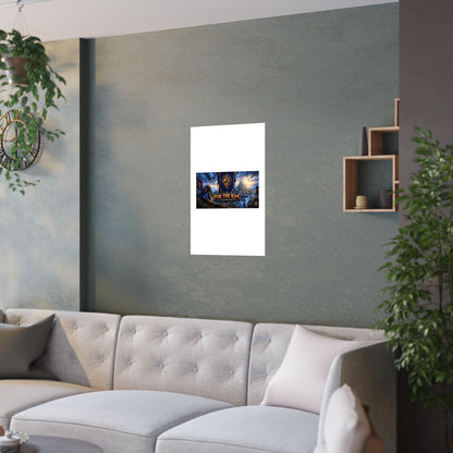 For The King Satin Poster — Fantasy Castle & Lion Banner Wall Art