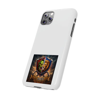 Slim Phone Case — Fantasy Shield Orc & Lion Crest "Sixty Forever"
