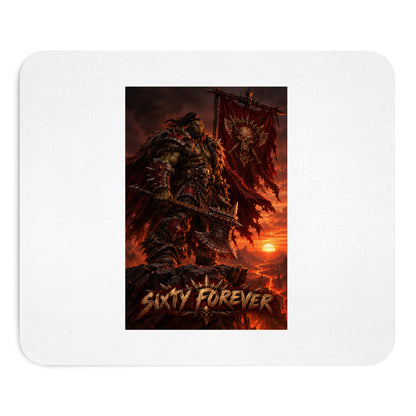 Viking Warrior Mouse Pad — 'Sixty Forever' Heavy Metal Gaming Desk Mat