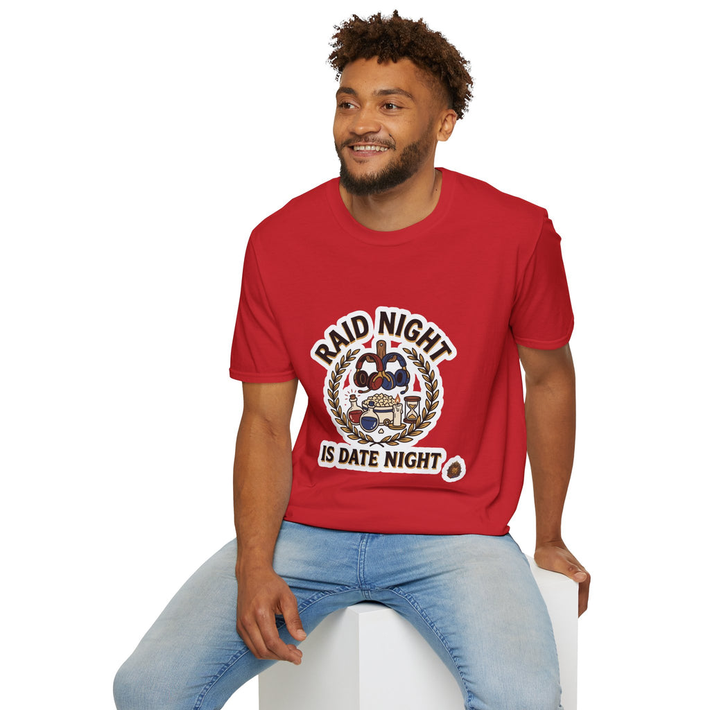 T-Shirt — "Raid Night is Date Night" Retro Gaming Tee