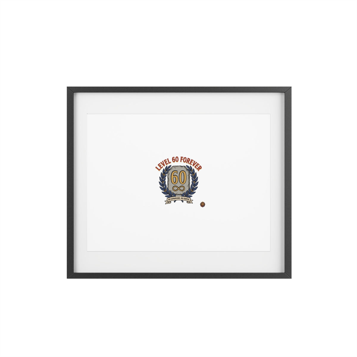 Level 60 Forever Framed Poster — 60th Birthday Vintage Crest Matte Print