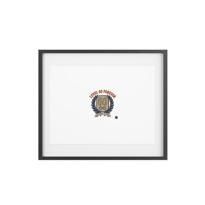Level 60 Forever Framed Poster — 60th Birthday Vintage Crest Matte Print