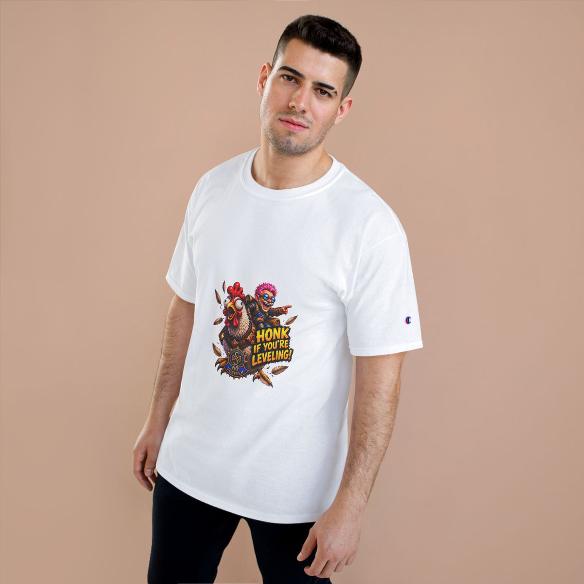 Gamer Chicken "Honk If You’re Leveling" T‑Shirt