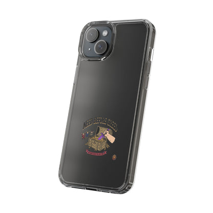 Clear Phone Case — "Need Before Greed" Treasure Chest Design