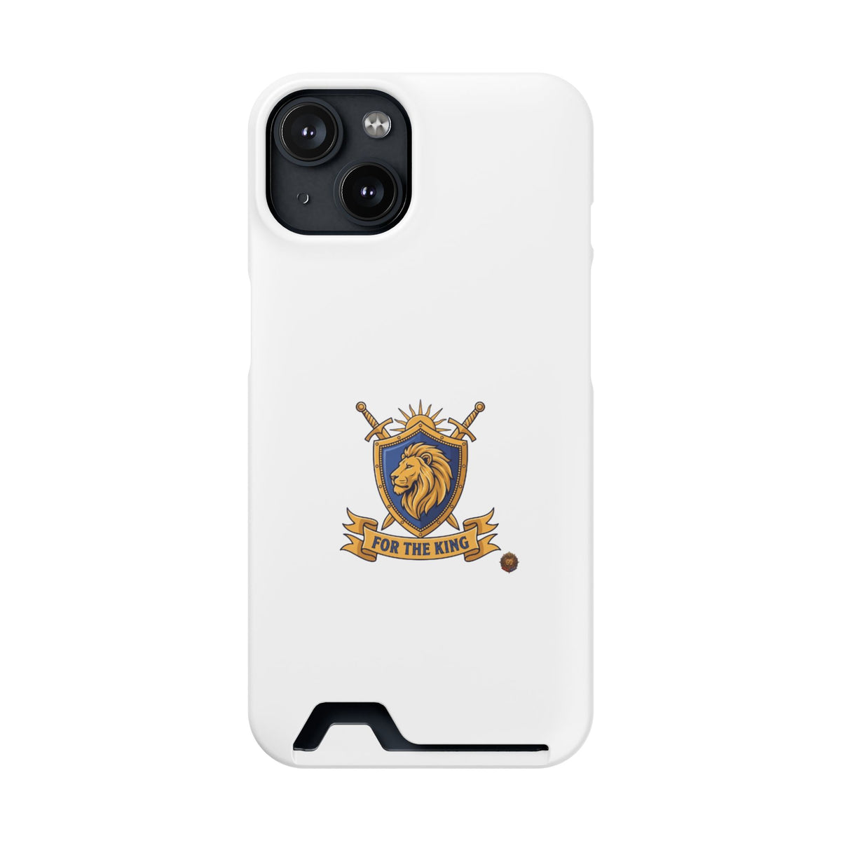 Lion Crest Phone Card Case — 'For The King' Slim Wallet Phone Case