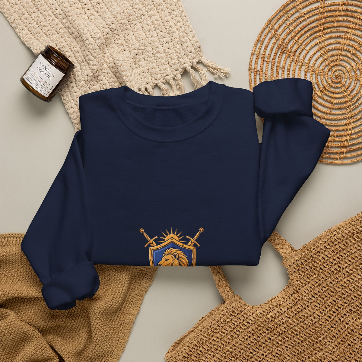 Lion Crest Crewneck Sweatshirt — Be the King Graphic