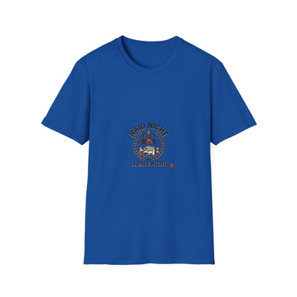 Raid Night Is Date Night T-Shirt — Military Skull Crest Graphic Tee
